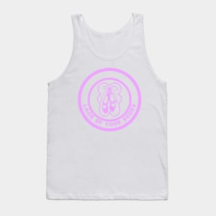 Lace Up Your Shoes pink Tank Top